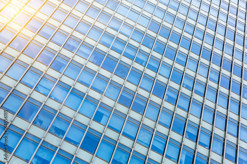 detail shot of modern architecture facade business concepts in city of China.