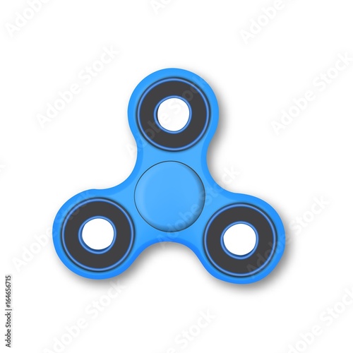 Illustration of Realistic Vector Fidget Spinner Icon. Vector EPS10 Hipster Toy for Relaxation Hand Spinner Isolated on White Background