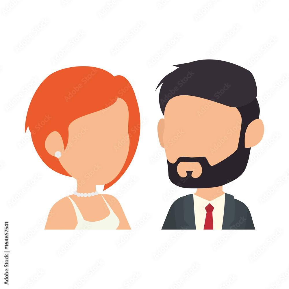 isolated cute upperbody wife and husband icon vector illustration graphic design isolated cute upperbody wife and husband icon vector illustration graphic design