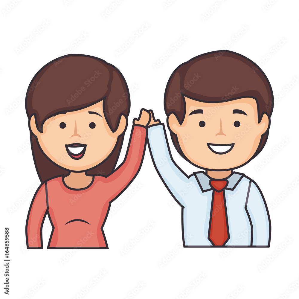 businessman and woman icon over white background colorful design vector illustration businessman and woman icon over white background colorful design vector illustration