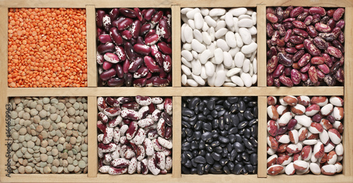 Various beans in box