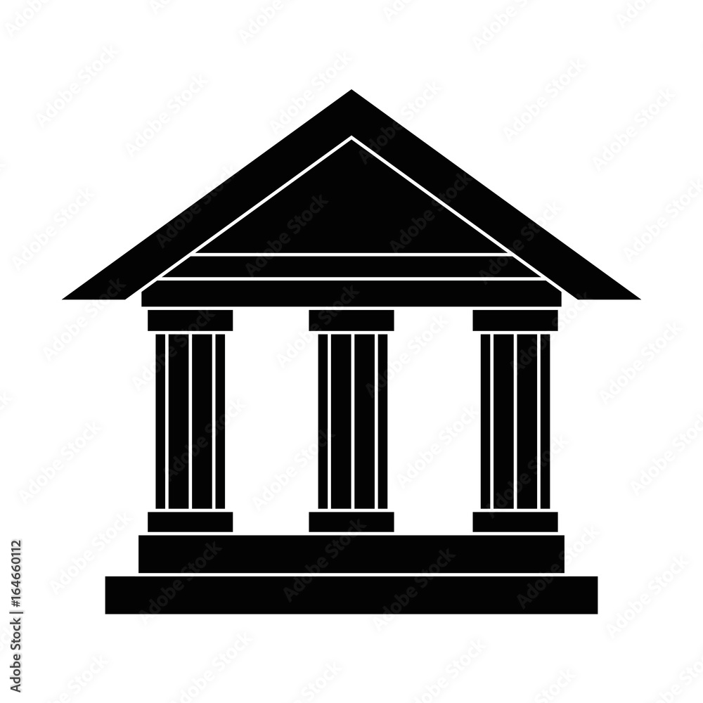 Fototapeta premium isolated bank building icon vector illustration graphic design