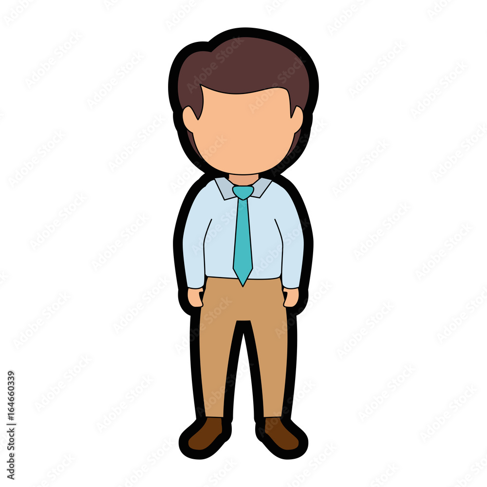 isolated office man standing icon vector illustration graphic design