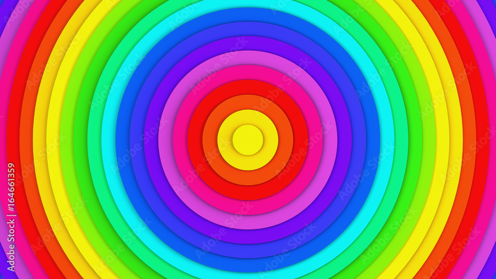 Colorful concentric lines abstract 3D rendering Colorful concentric lines abstract 3D rendering