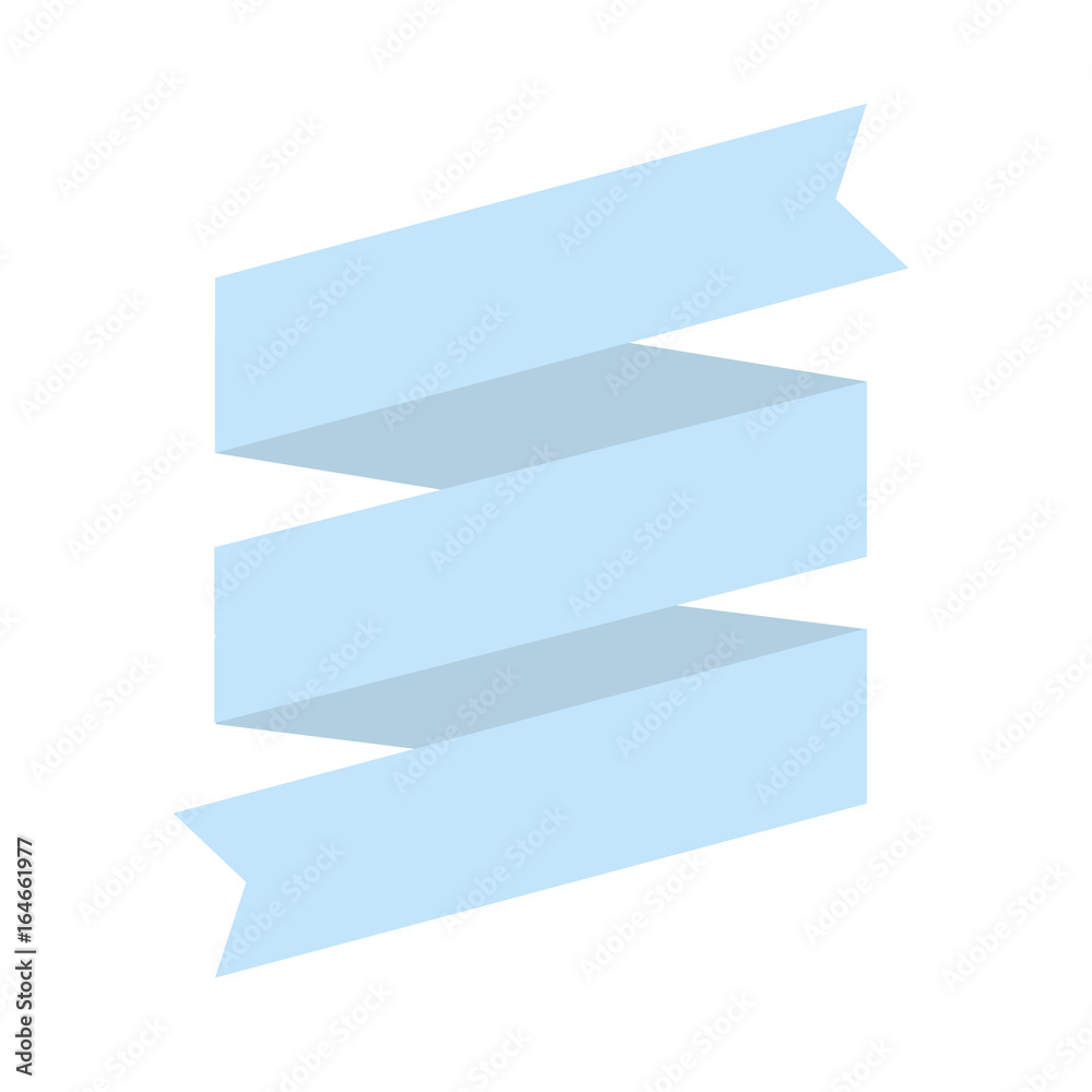 Spiral light blue ribbon for sign isolated illustration Spiral light blue ribbon for sign isolated illustration