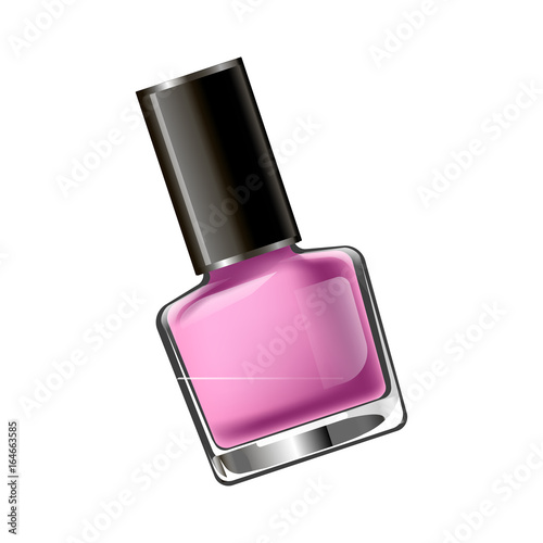Pink colored nail polish