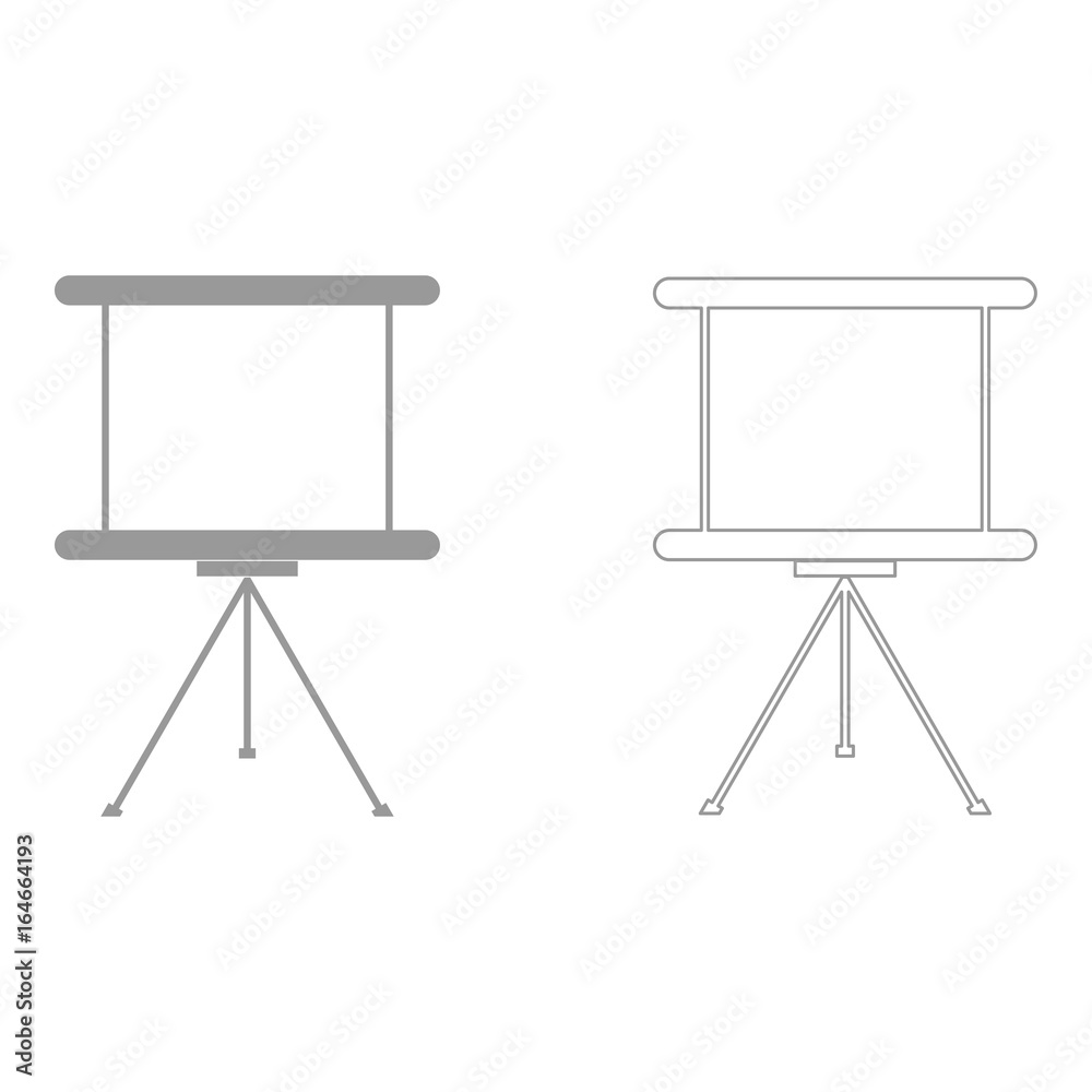 Business presentation board the grey set icon . Business presentation board the grey set icon .