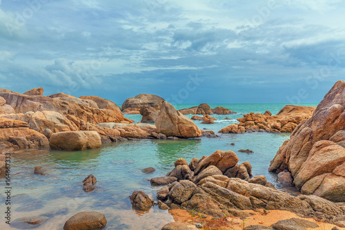 Rocky coast of Koh Samui in Thailand.