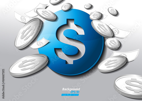 Business Background with Dollar Vector illustration