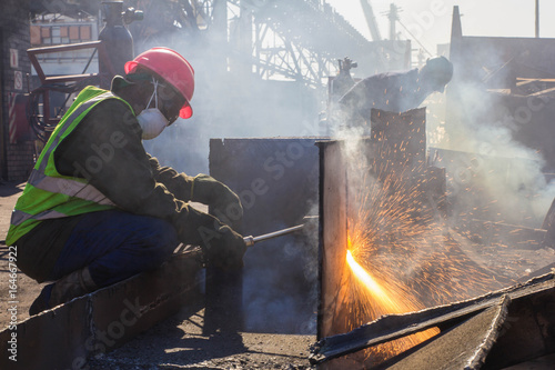 Metal welding and cutting in industrial ship yard - Durban, South Africa 5
