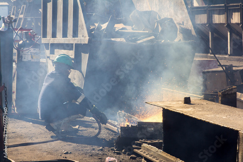 Metal welding and cutting in industrial ship yard - Durban, South Africa 4