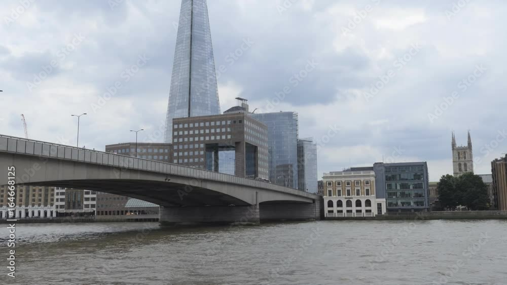 View of the bridge and the embankment. View of the bridge and the embankment.