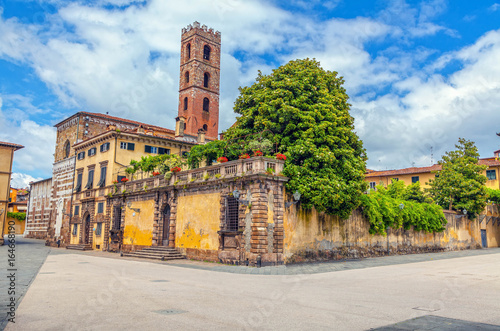 The square of St. Martino in the ancient italian town of Lucca.