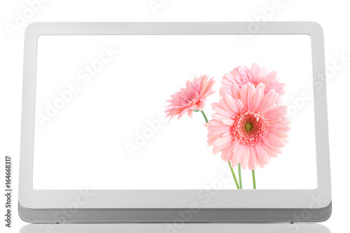 Modern tablet pc isolated on white