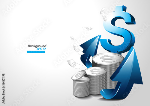 Business Background with Dollar Vector illustration