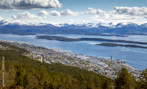 Fotografie Panorama of Molde town, Norway