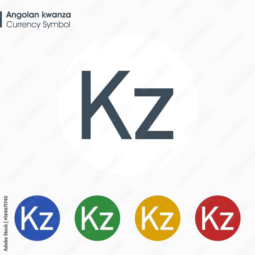 Angolan kwanza sign icon.Money symbol. Vector illustration. Angolan kwanza sign icon.Money symbol. Vector illustration.