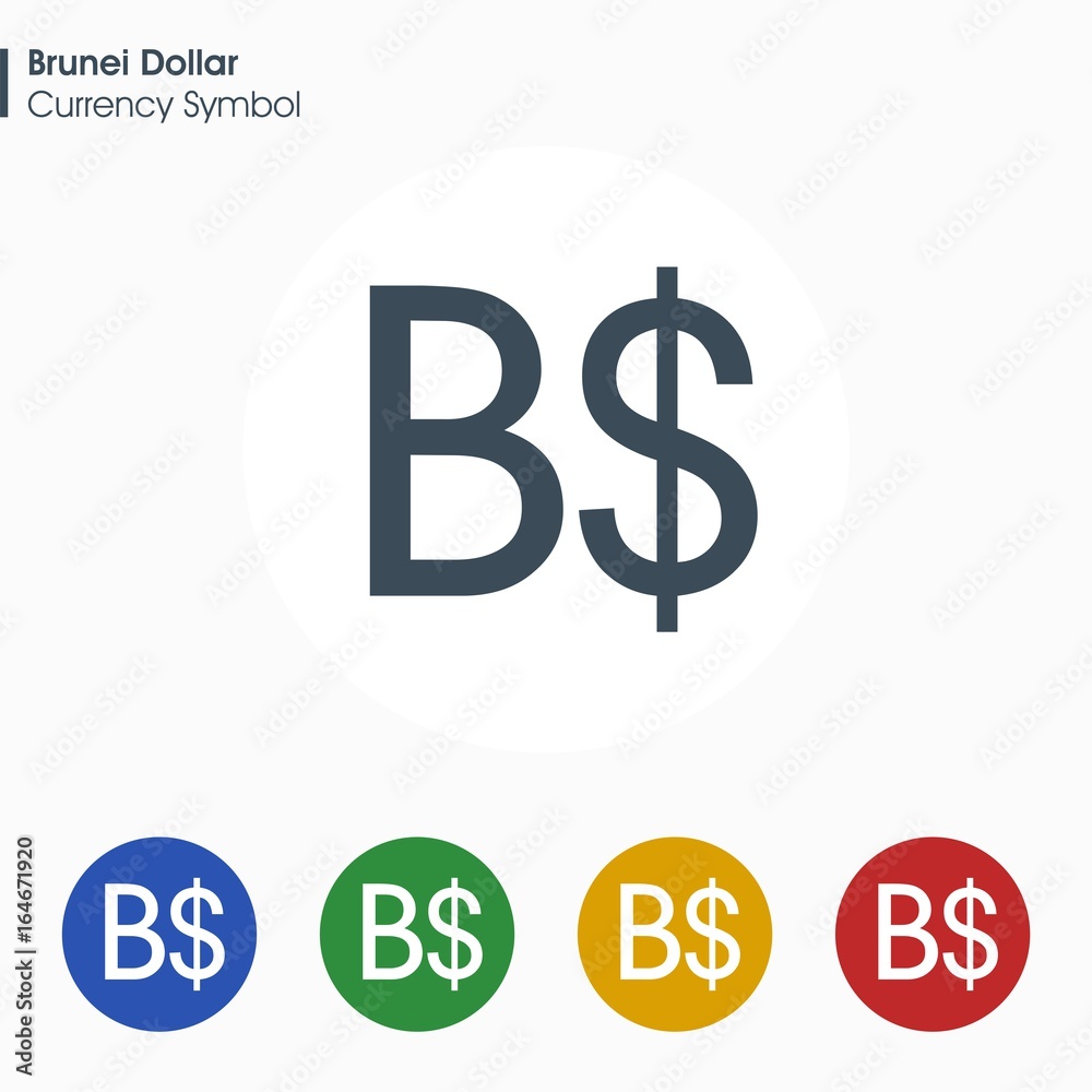 Brunei Dollar sign icon.Money symbol. Vector illustration. Brunei Dollar sign icon.Money symbol. Vector illustration.