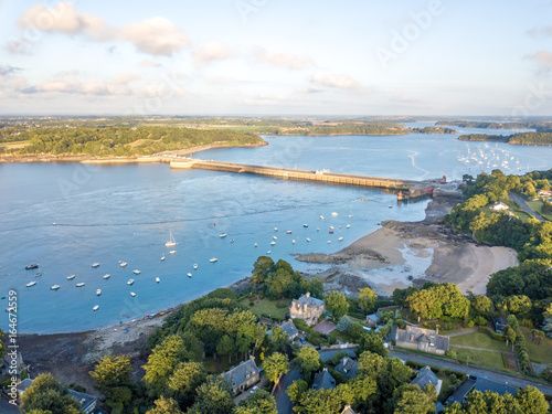 Photos Aerial view on Barrage de la Rance in Brittany close to Saint Malo, Tidal energy