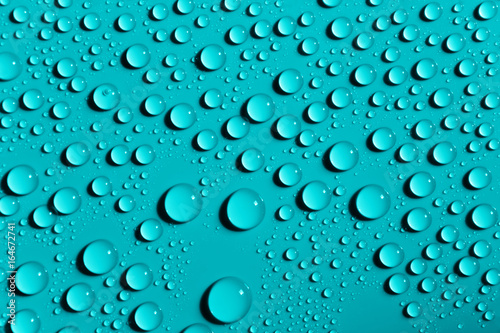 Blue light  abstract background  water drops