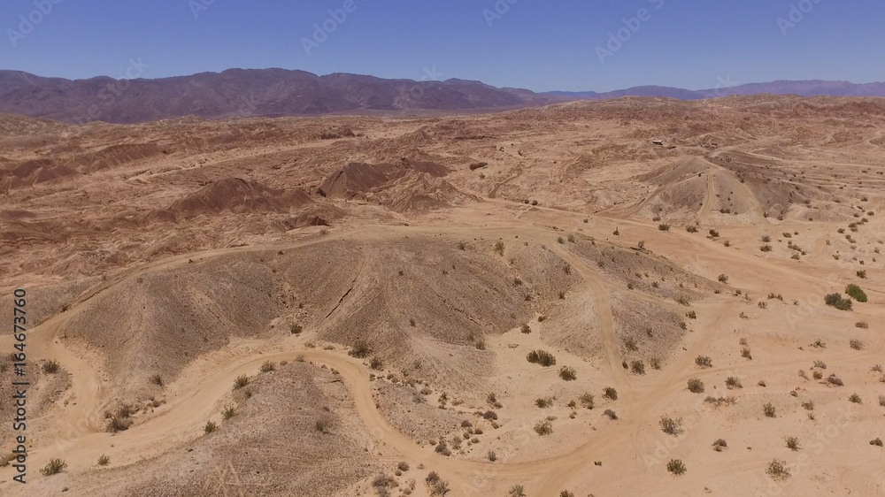 Desert Mountains and Trails from Above Desert Mountains and Trails from Above