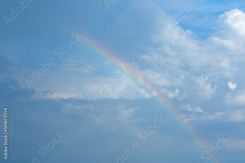 Sky image, where there are clouds and Rainbow. Background © NadinD