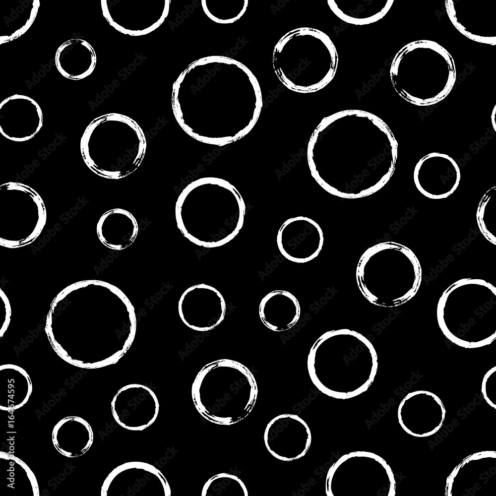 Seamless pattern with grunge circles