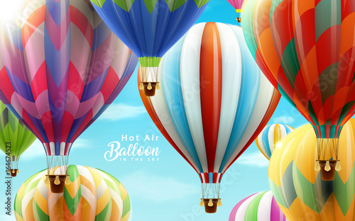 Hot air balloons in the sky