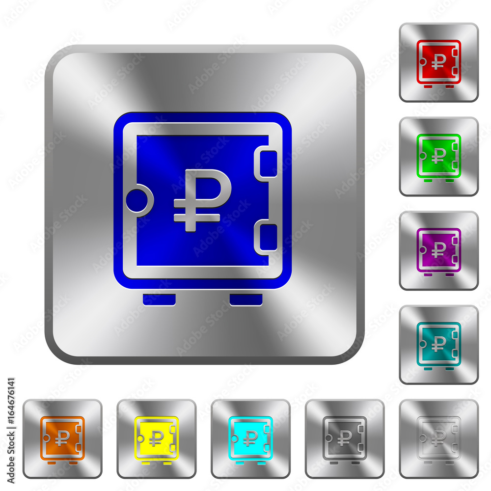 Ruble strong box rounded square steel buttons Ruble strong box rounded square steel buttons