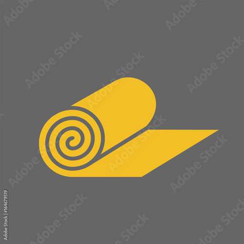 Mat for fitness. Yoga Mat icon