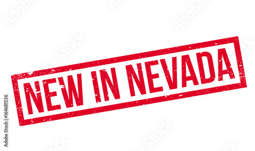 New In Nevada rubber stamp. Grunge design with dust scratches. Effects can be easily removed for a clean, crisp look. Color is easily changed.
