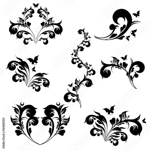 art deco swirls