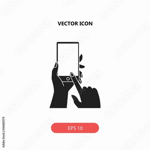 online shopping web site checkout page mock up template layout with woman hand holding smartphone vector icon