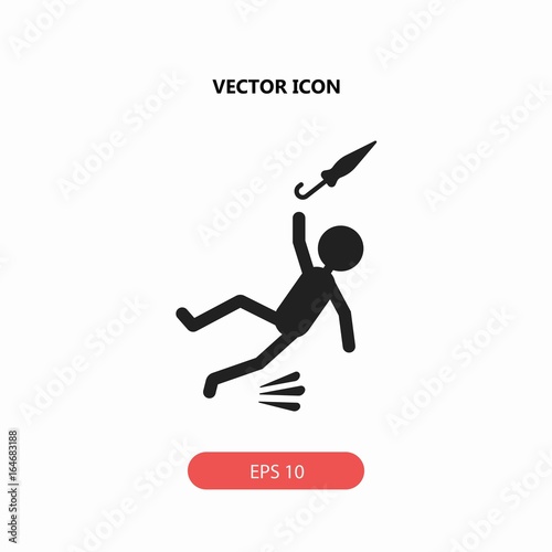 slippery floor road vector icon