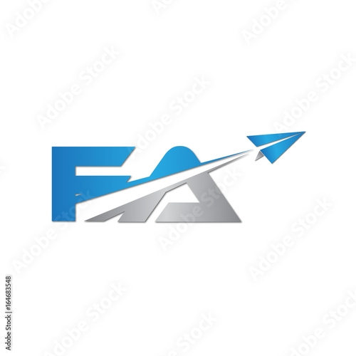 Free Download FA initial letter logo origami paper plane - GFXLoad