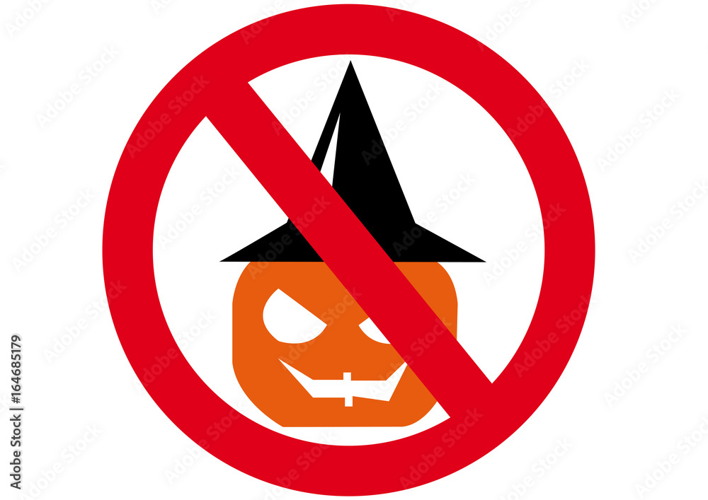 Schild Halloween verboten Adobe Stock