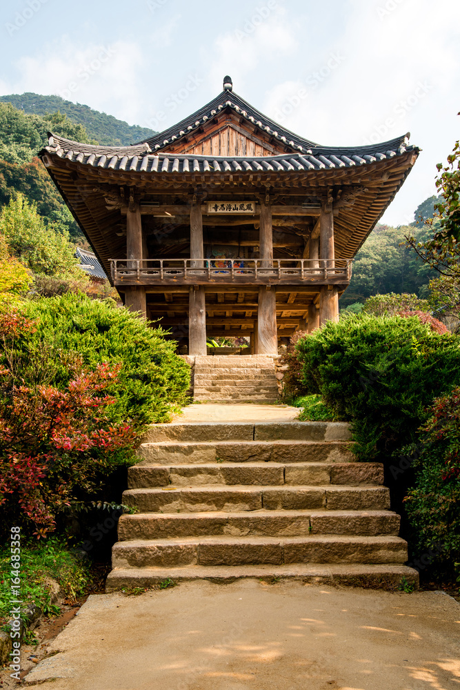 Yeongju Gyeongsangbuk-do Province, South Korea - Buseoksa Temple was built in year 676. Yeongju Gyeongsangbuk-do Province, South Korea - Buseoksa Temple was built in year 676.