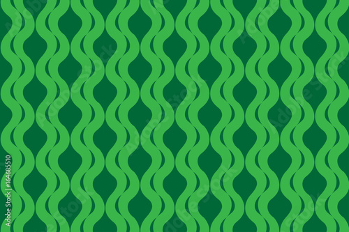 Foto Green curly ribbons pattern