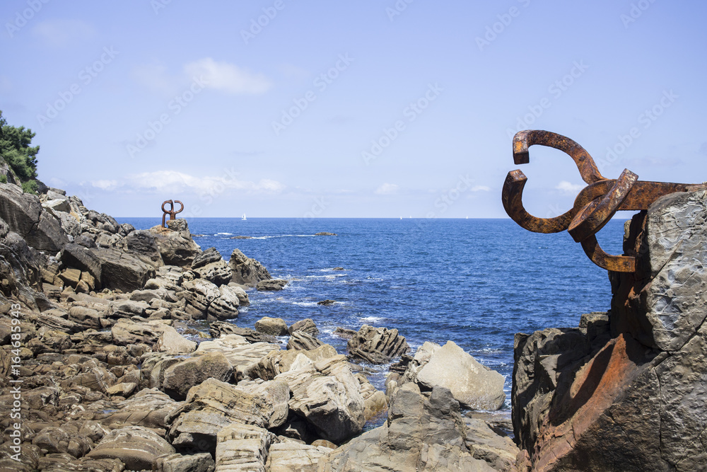 Fototapeta premium Vista de la Playa de San Sebastian
