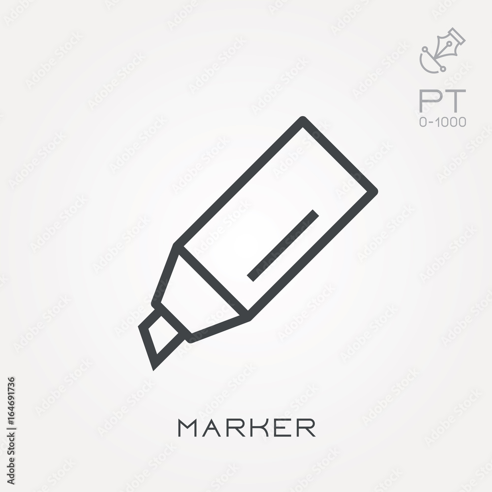Line icon marker Line icon marker