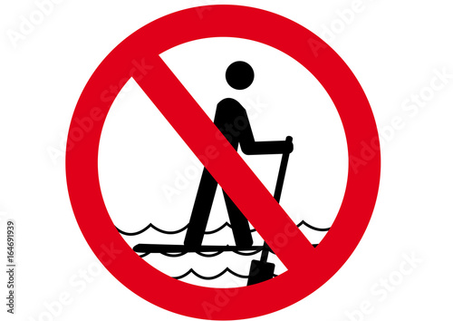 Schild Stehpaddeln verboten