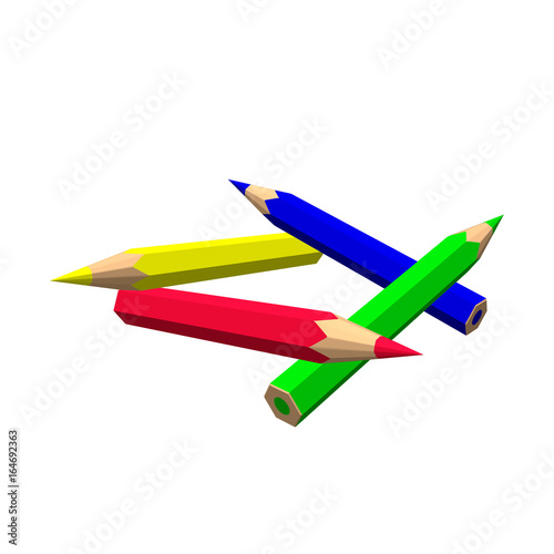 Color pencils. Isolated on ...