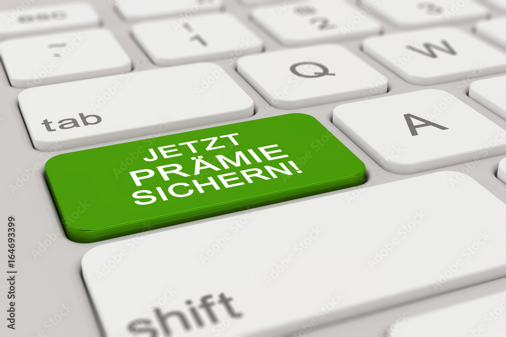 Tastatur - Jetzt Praemie sichern - grün