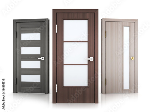 Three doors row