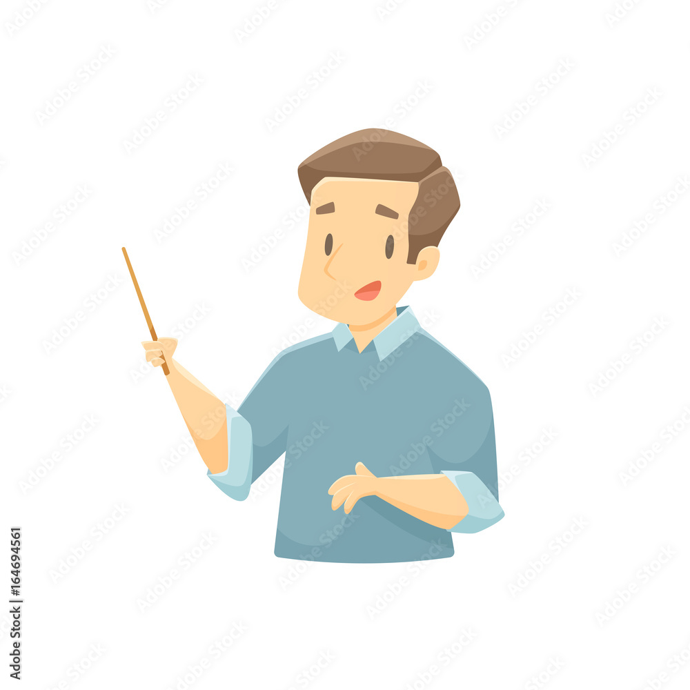 Male teacher vector isolated illustration Male teacher vector isolated illustration