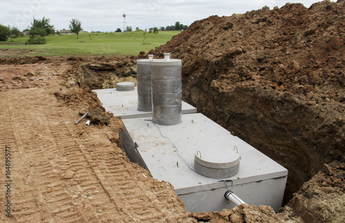 Concrete septic holding tanks photo