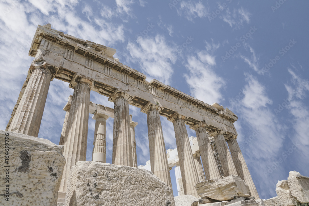 Parthenon Temple on the Athenian Acropolis, in Athens, Greece.