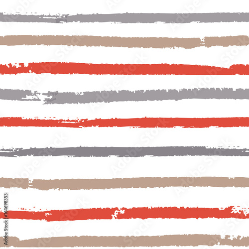Seamless pattern with color paint horizontal lines