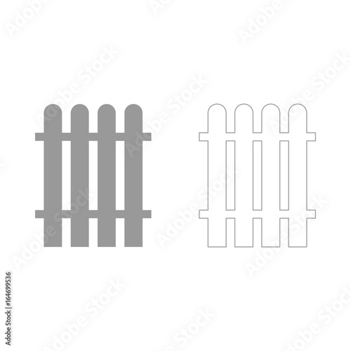 Fence  set  icon .