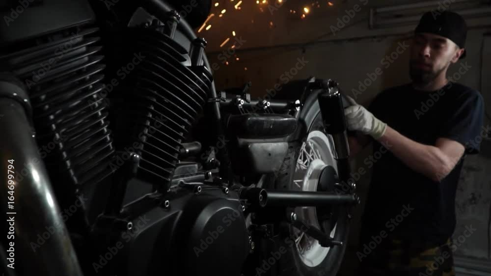 Assembly of the motorcycle. Assembly of the motorcycle.